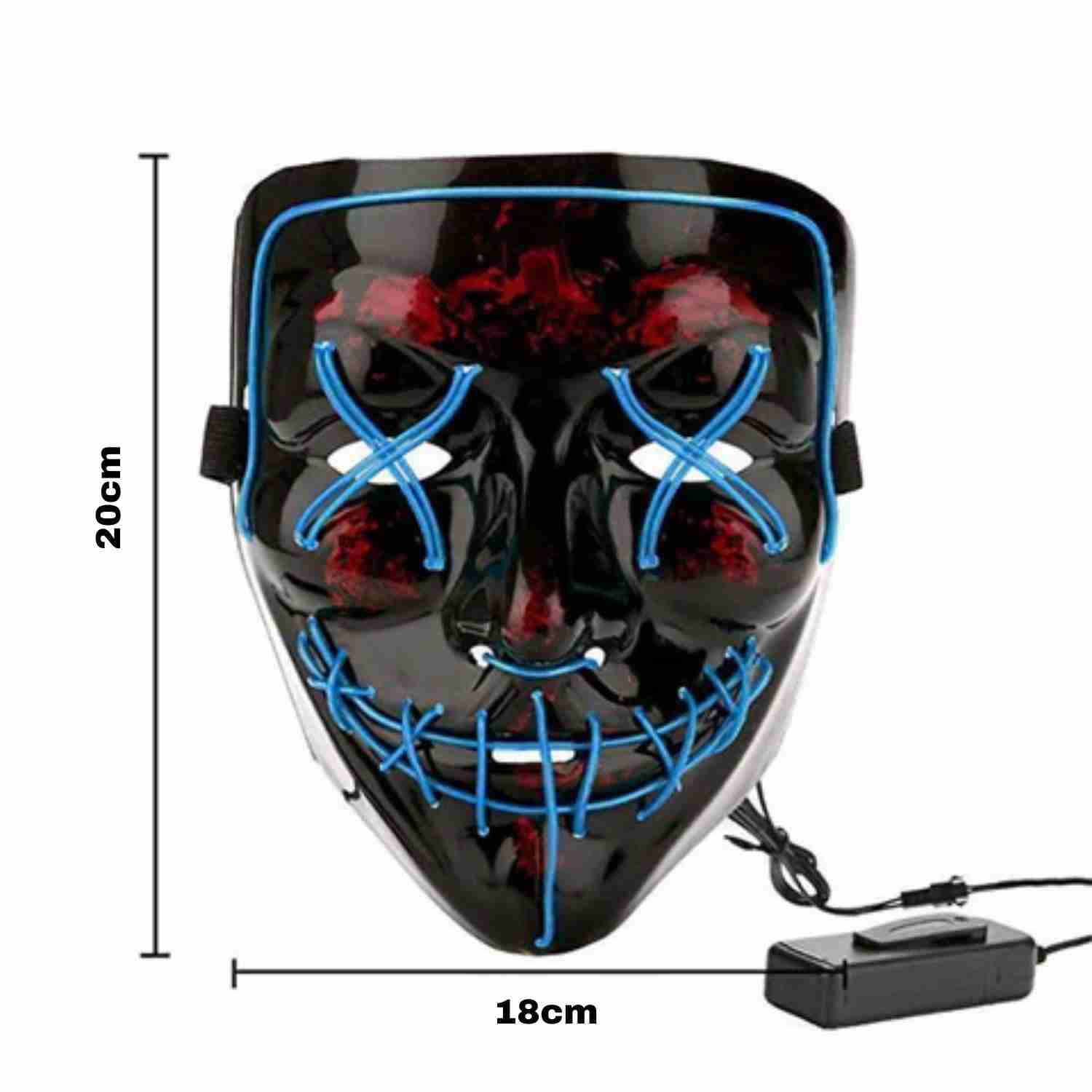 PhantomGlow™ Masker | LED-licht, Luminiserend & Perfect voor Halloween