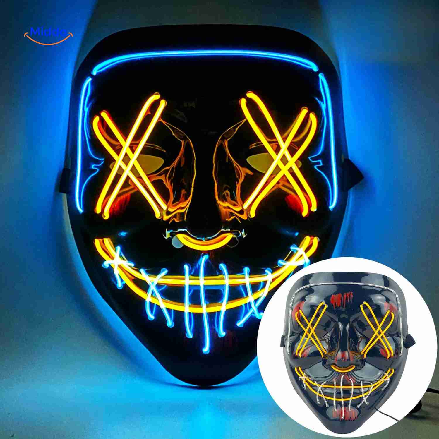 PhantomGlow™ Masker | LED-licht, Luminiserend & Perfect voor Halloween