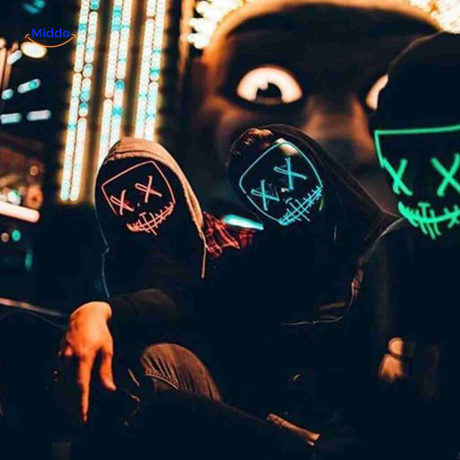 PhantomGlow™ Masker | LED-licht, Luminiserend & Perfect voor Halloween