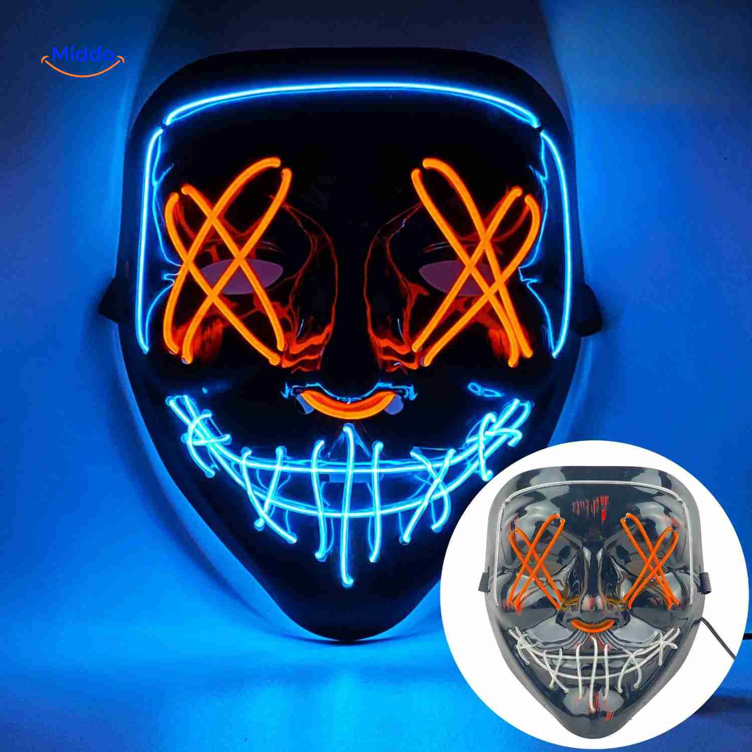 PhantomGlow™ Masker | LED-licht, Luminiserend & Perfect voor Halloween