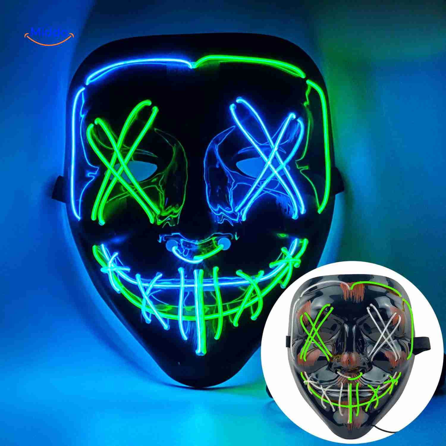 PhantomGlow™ Masker | LED-licht, Luminiserend & Perfect voor Halloween