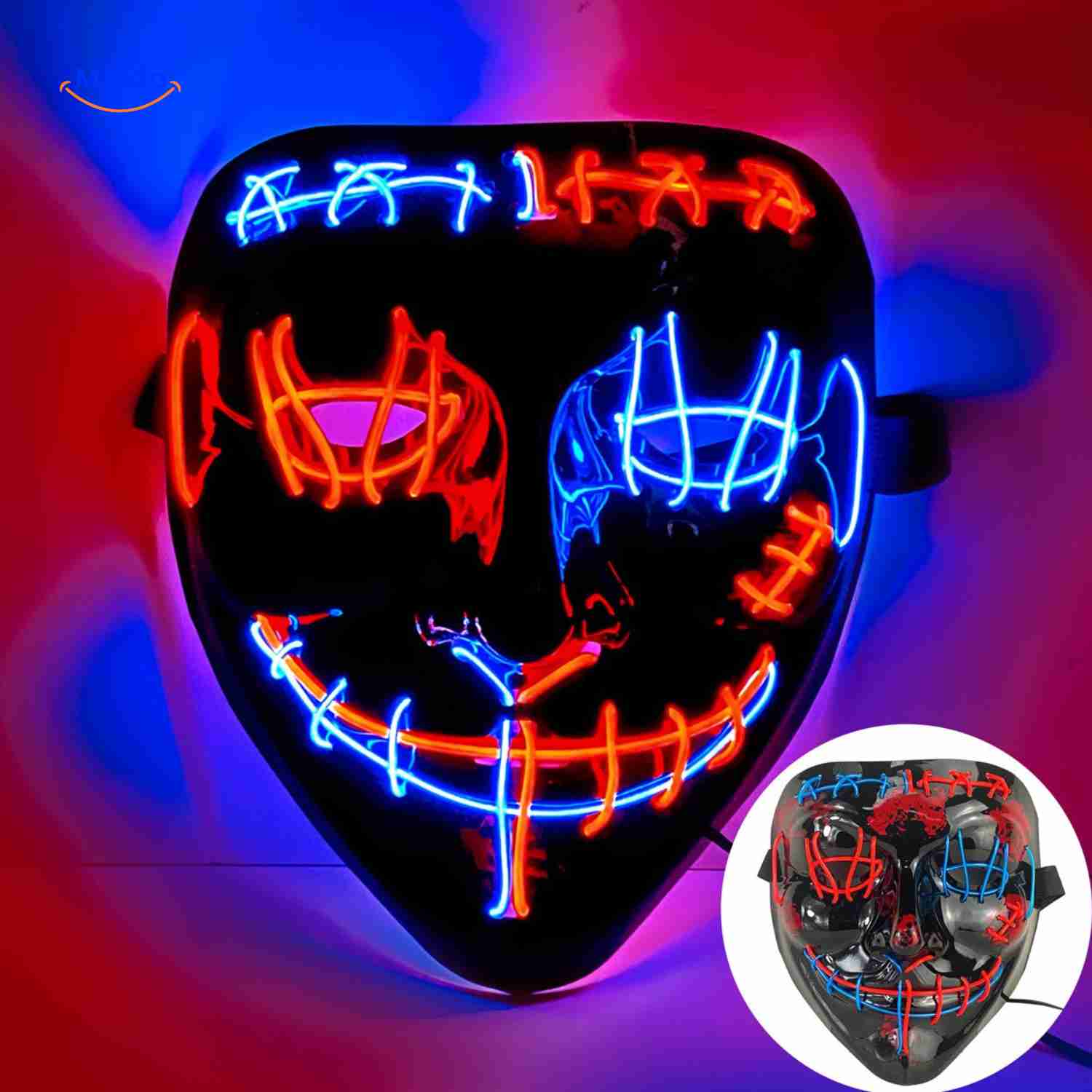 PhantomGlow™ Masker | LED-licht, Luminiserend & Perfect voor Halloween