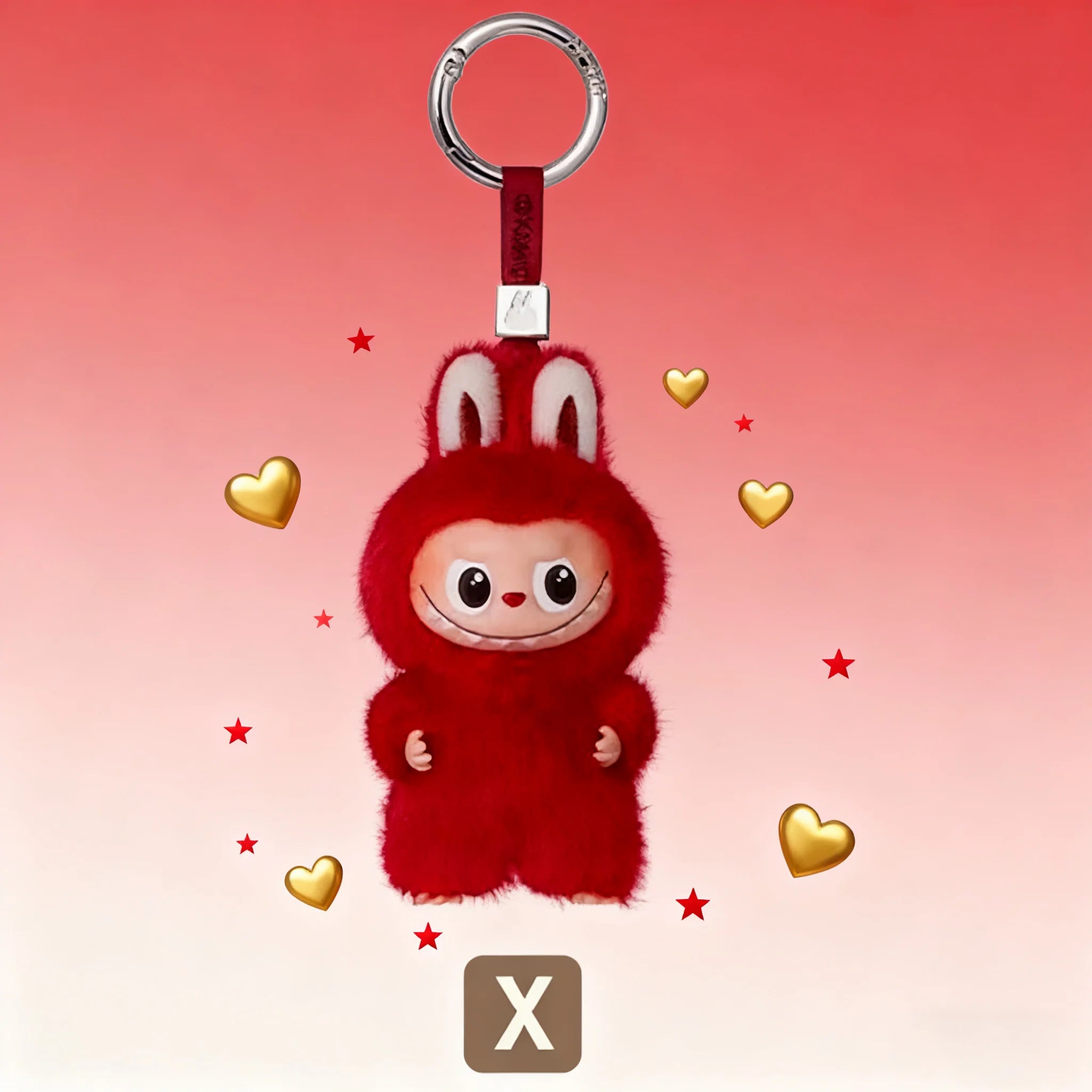 POP MART Labubu Blind mystery  Box  Glue Elastic Plush Pendant Perfect Collection Gift for The Monsters PIN FOR LOVE  Fans