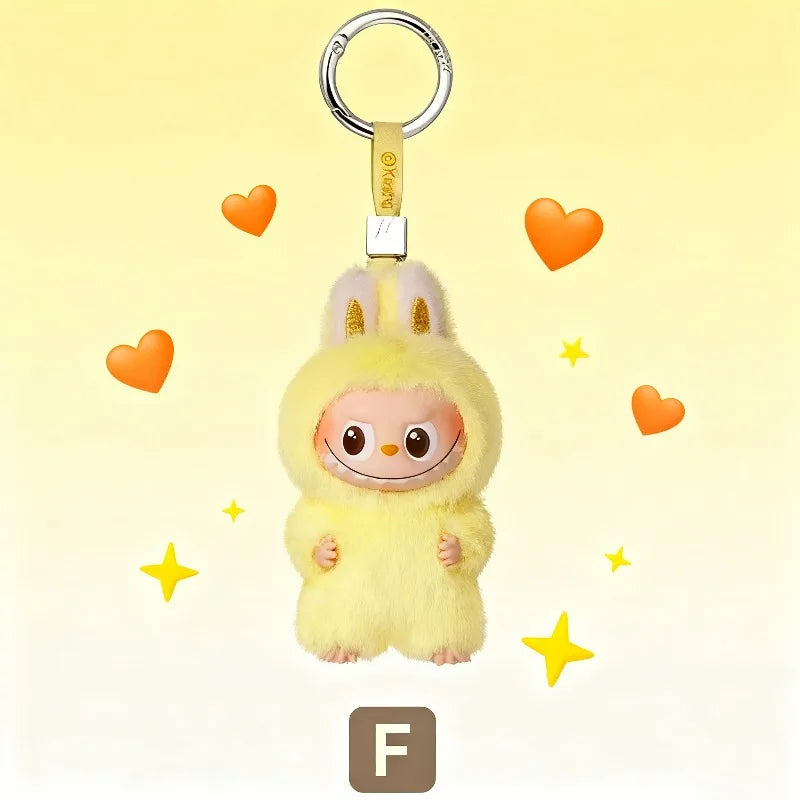 POP MART Labubu Blind mystery  Box  Glue Elastic Plush Pendant Perfect Collection Gift for The Monsters PIN FOR LOVE  Fans