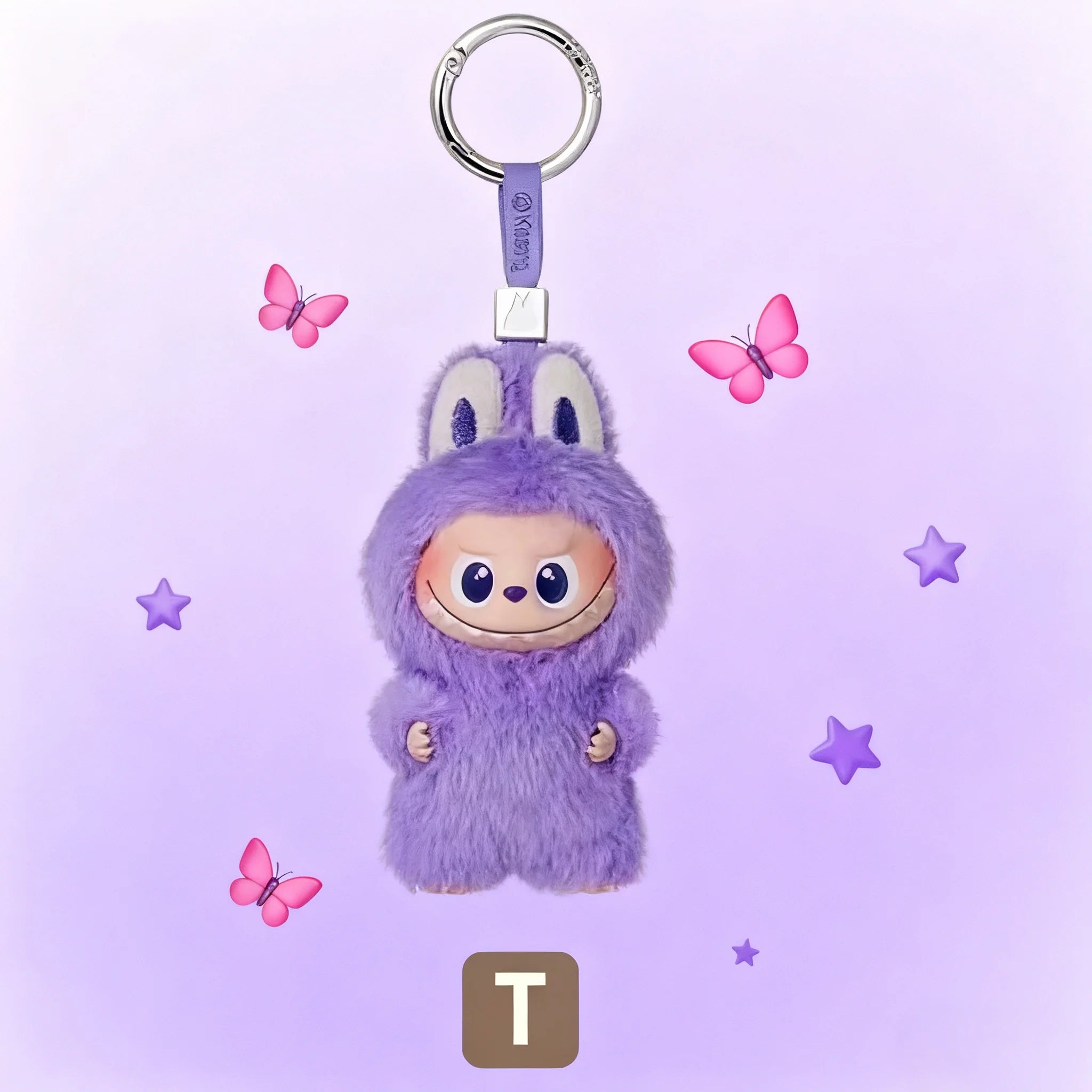 POP MART Labubu Blind mystery  Box  Glue Elastic Plush Pendant Perfect Collection Gift for The Monsters PIN FOR LOVE  Fans