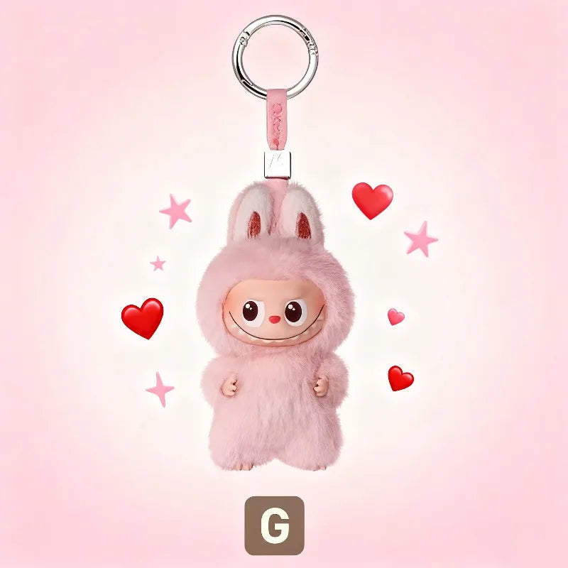 POP MART Labubu Blind mystery  Box  Glue Elastic Plush Pendant Perfect Collection Gift for The Monsters PIN FOR LOVE  Fans