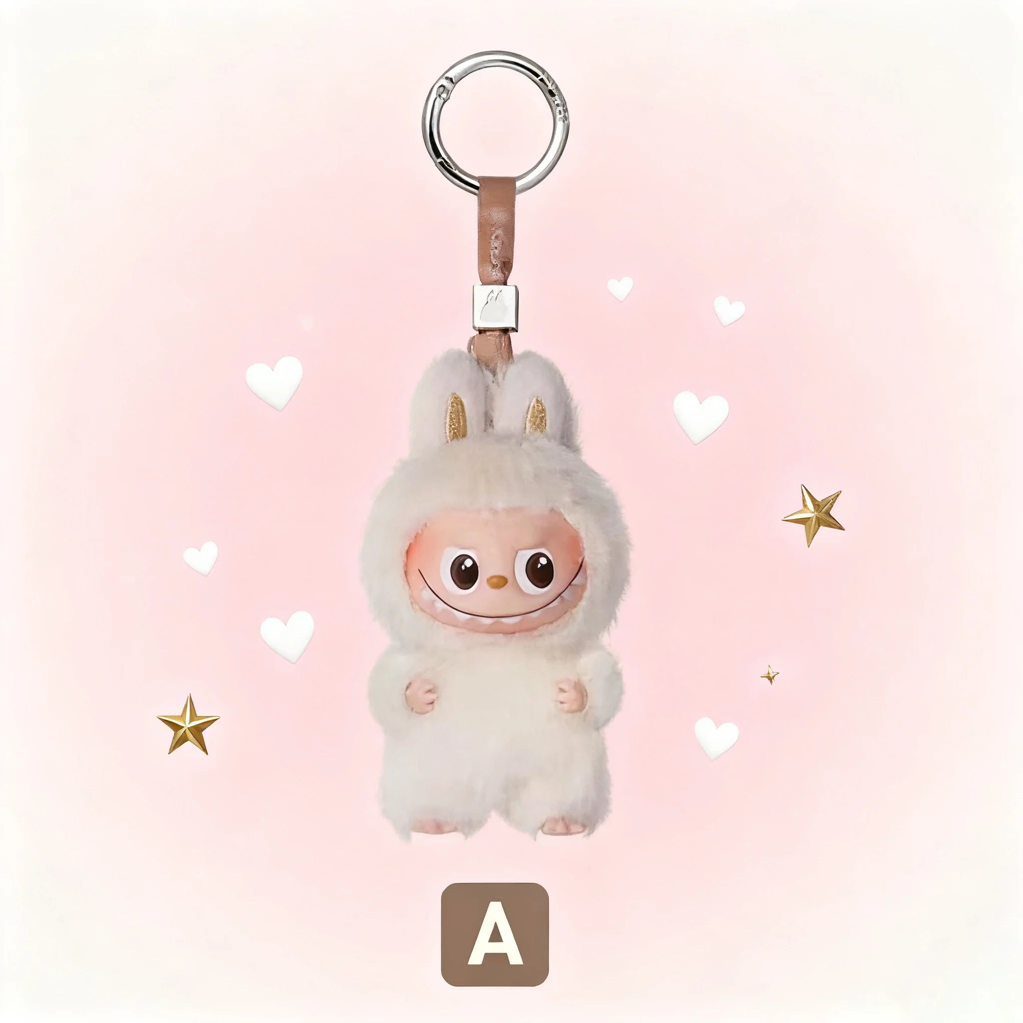 POP MART Labubu Blind mystery  Box  Glue Elastic Plush Pendant Perfect Collection Gift for The Monsters PIN FOR LOVE  Fans