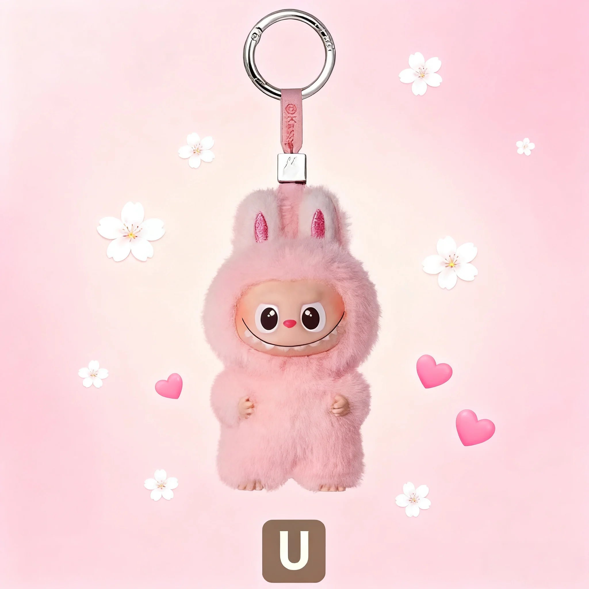 POP MART Labubu Blind mystery  Box  Glue Elastic Plush Pendant Perfect Collection Gift for The Monsters PIN FOR LOVE  Fans