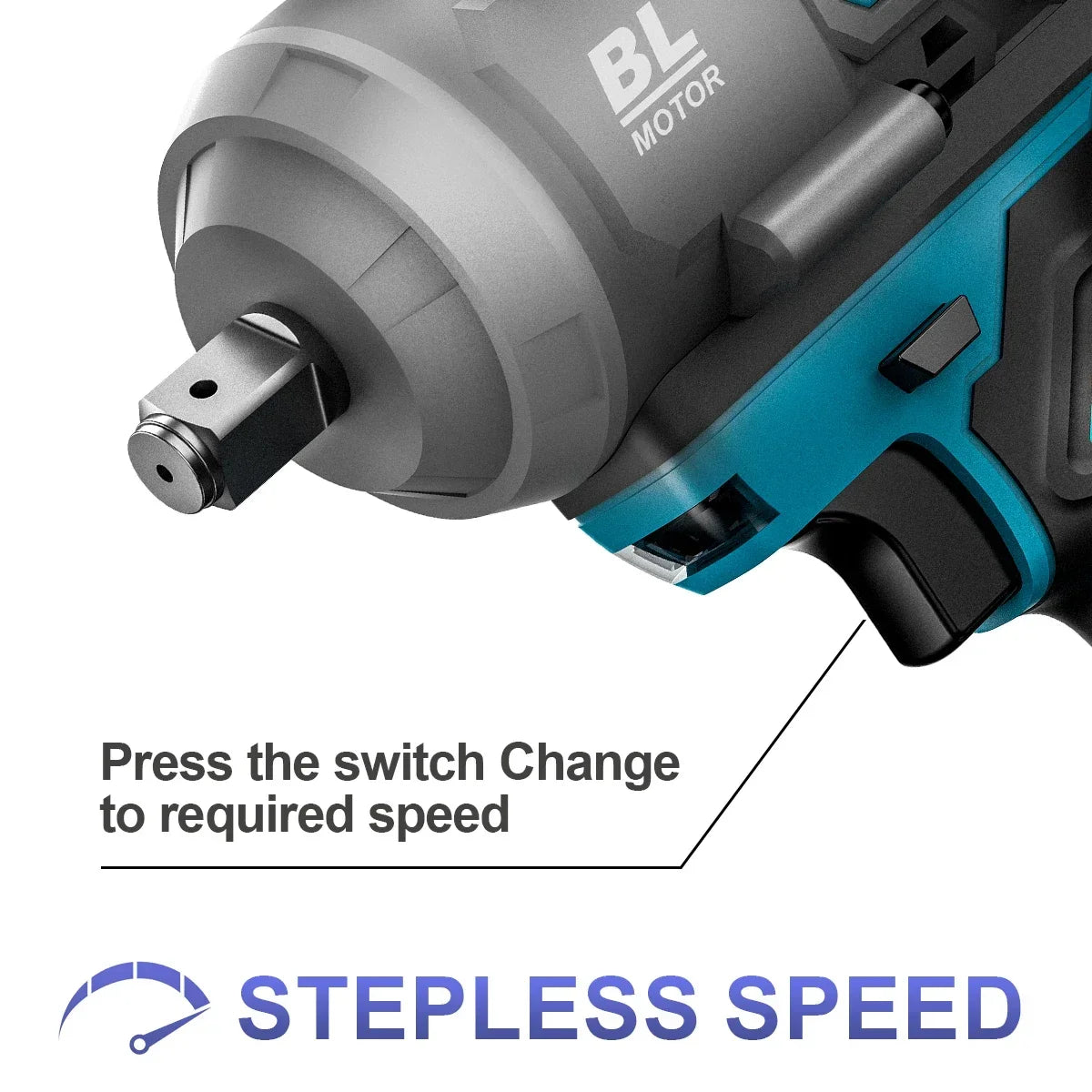 Gisam 2000N.M Brushless Electric Wrench 1/2 inch Impact Wrench Cordless ScrewdriverWrench Power Tools For Makita 18V Battery Pin