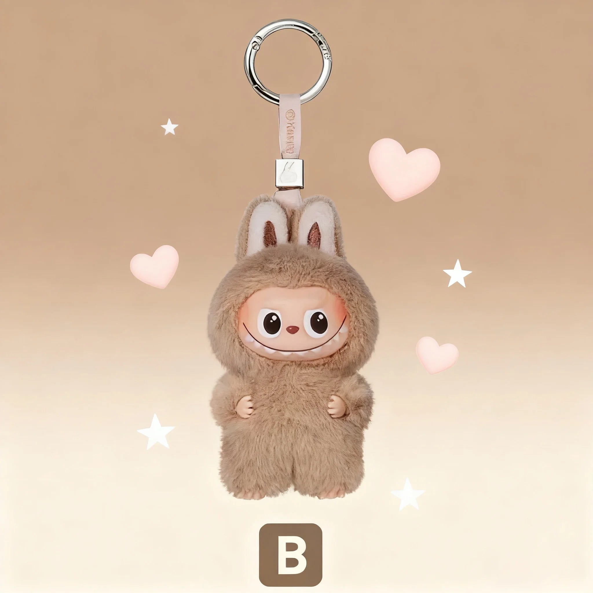 POP MART Labubu Blind mystery  Box  Glue Elastic Plush Pendant Perfect Collection Gift for The Monsters PIN FOR LOVE  Fans
