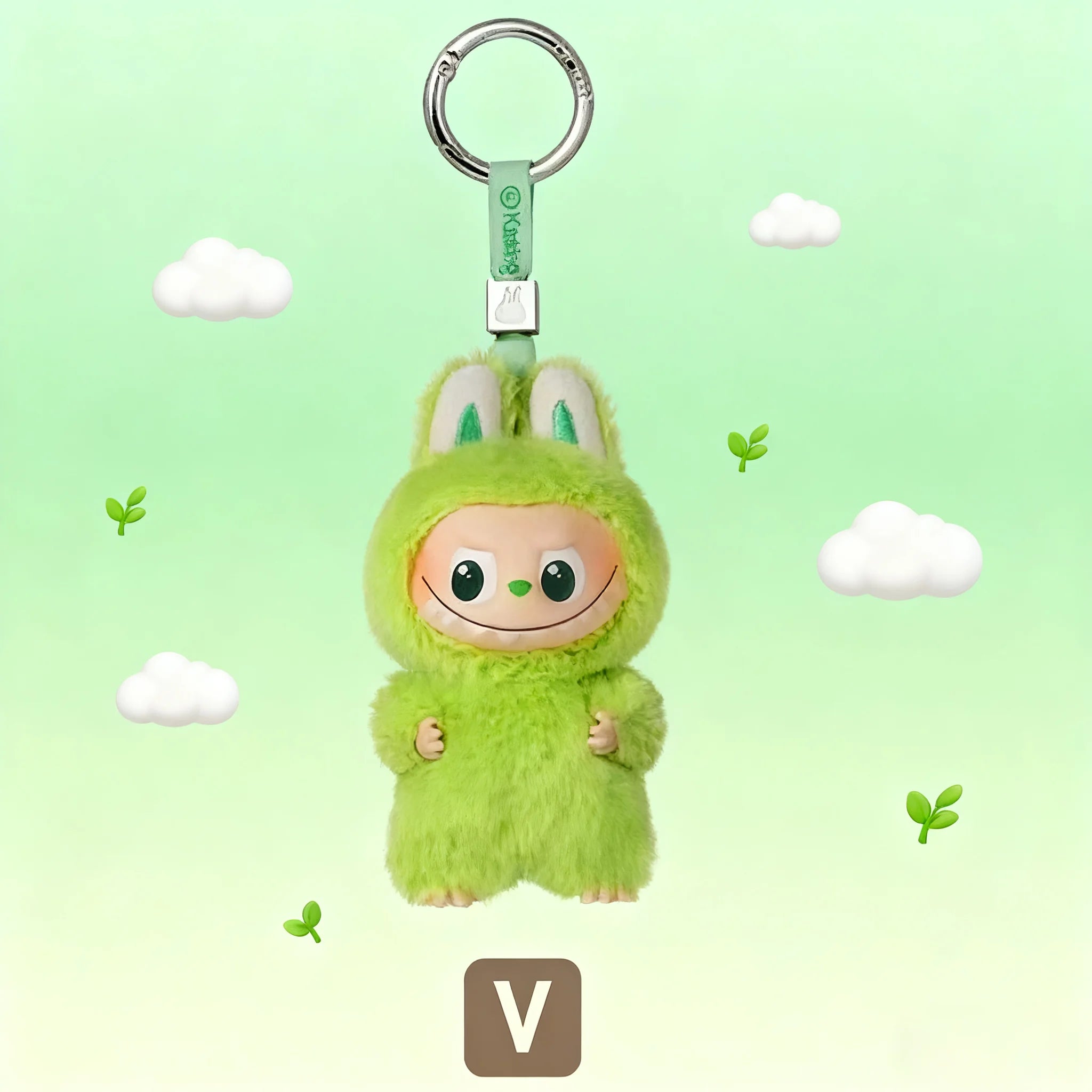 POP MART Labubu Blind mystery  Box  Glue Elastic Plush Pendant Perfect Collection Gift for The Monsters PIN FOR LOVE  Fans