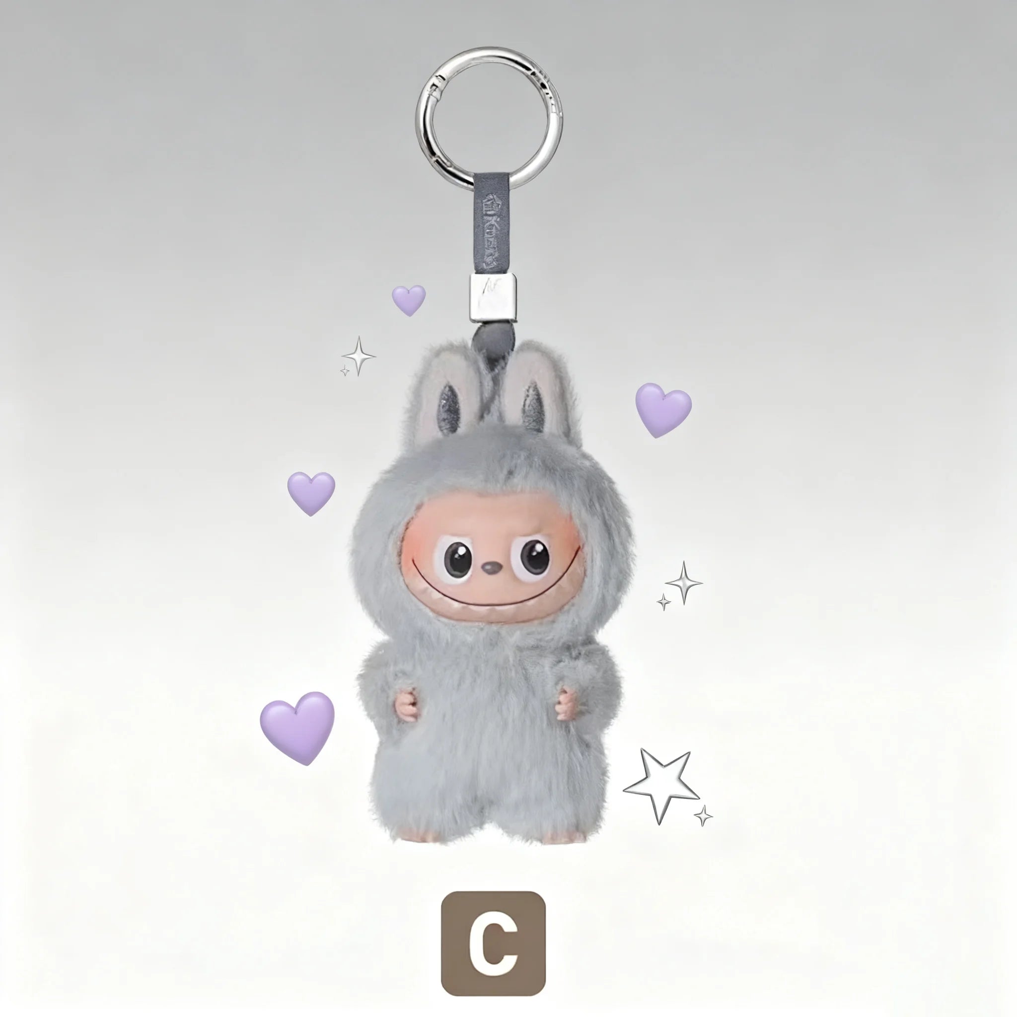 POP MART Labubu Blind mystery  Box  Glue Elastic Plush Pendant Perfect Collection Gift for The Monsters PIN FOR LOVE  Fans
