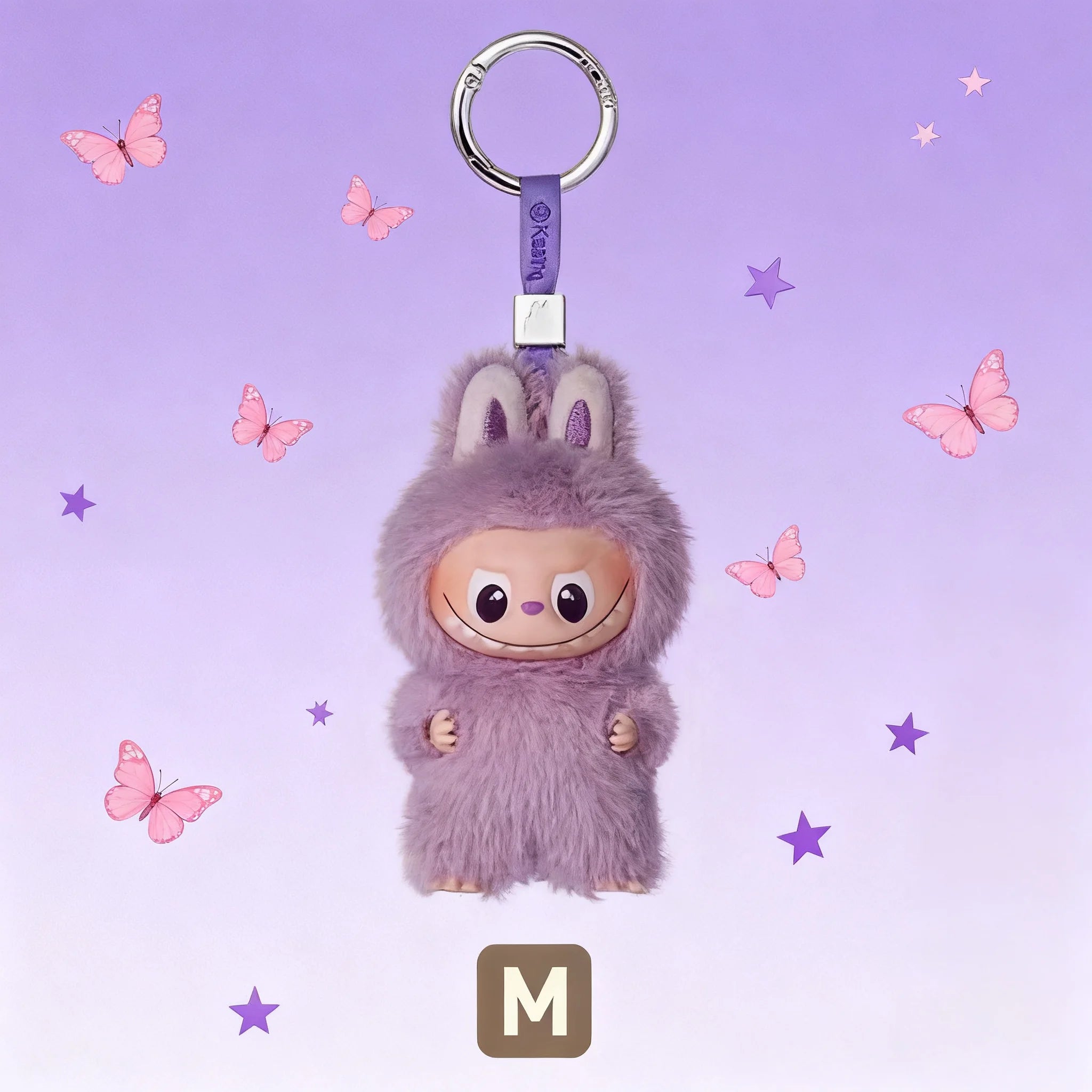 POP MART Labubu Blind mystery  Box  Glue Elastic Plush Pendant Perfect Collection Gift for The Monsters PIN FOR LOVE  Fans