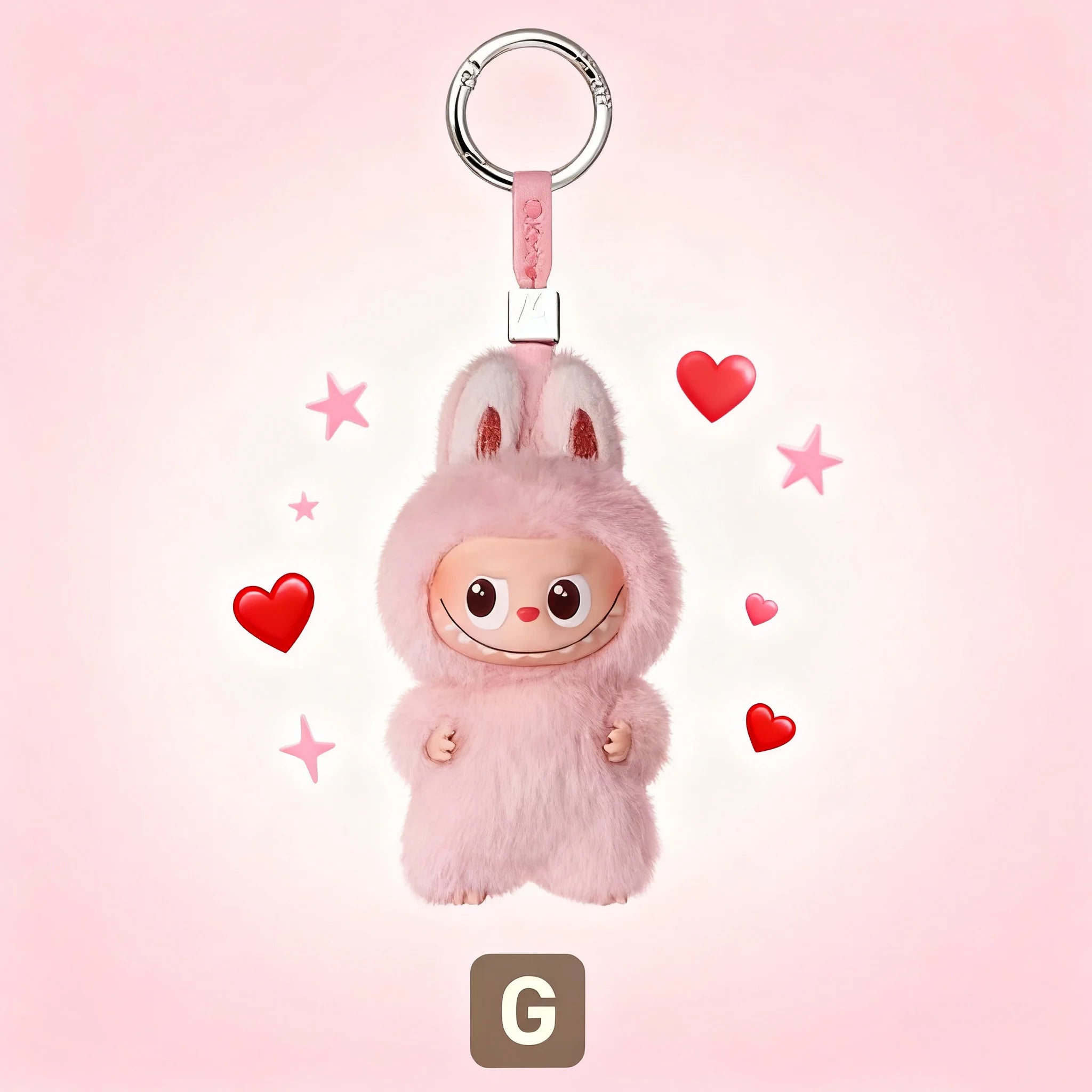 POP MART Labubu Blind mystery  Box  Glue Elastic Plush Pendant Perfect Collection Gift for The Monsters PIN FOR LOVE  Fans