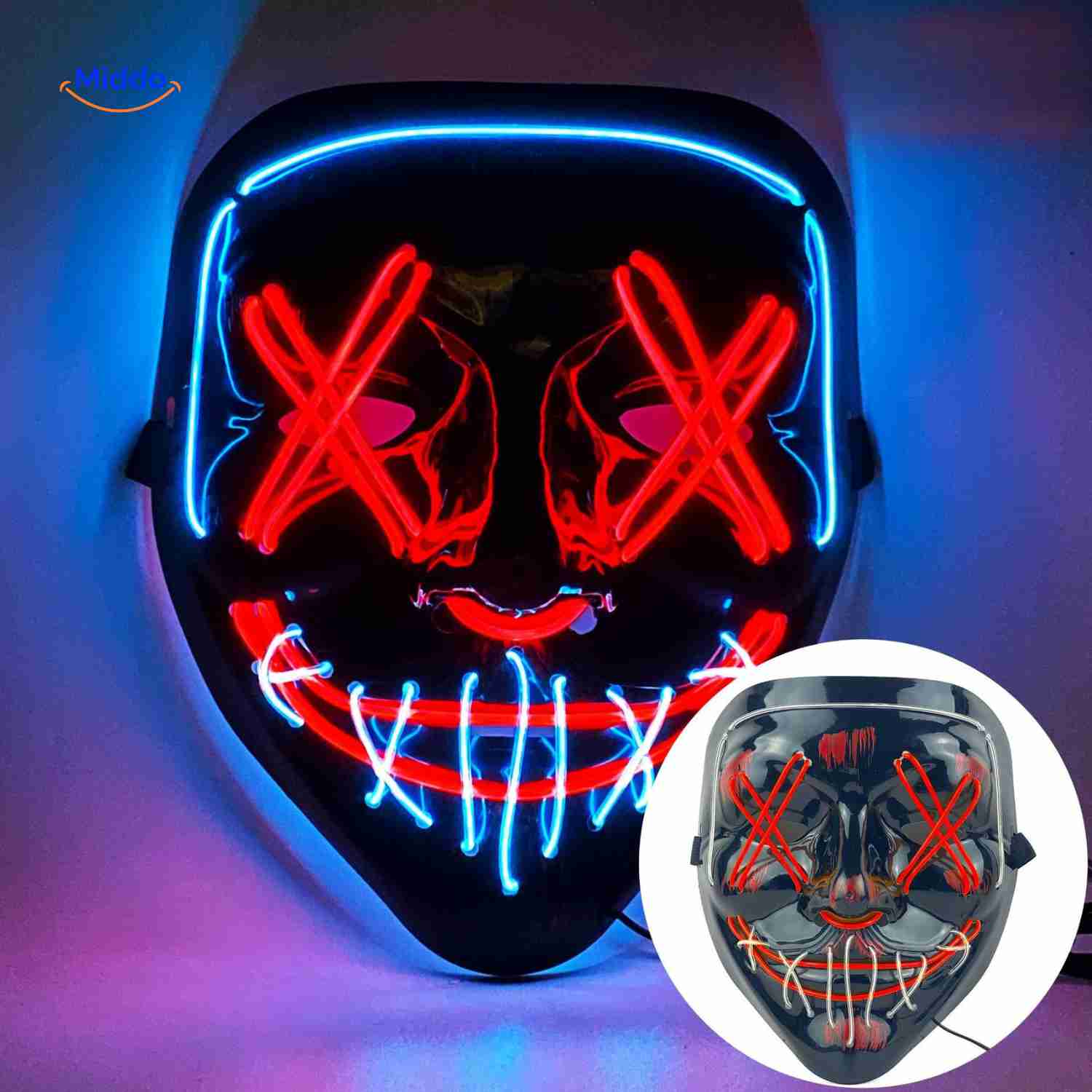 PhantomGlow™ Masker | LED-licht, Luminiserend & Perfect voor Halloween